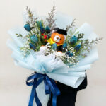 10 Tulip Biru + Doll