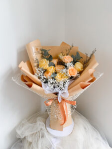 10 Yellow Orange Rose