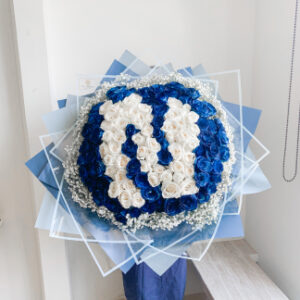 100 Blue Initial Rose