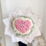 100 Heart Pink Rose