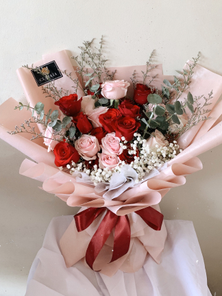 20 Red Pink rose