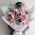 5 Lily Pink + 5 Pom Pom