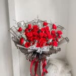 50 Red Rose In Black