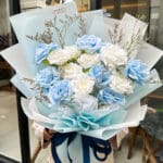 15 Rose Soft Blue White