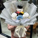 3 Rose Blue White Graduation