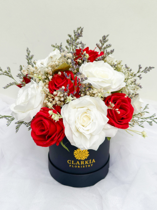 Medium Rose Bloombox Red White