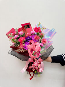 bunga untuk ulang tahun - Red Orchid Mix