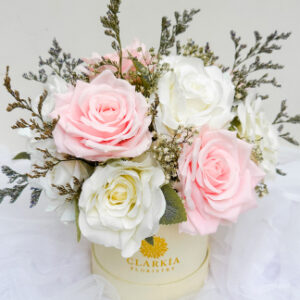 Medium Rose Bloombox Pink White