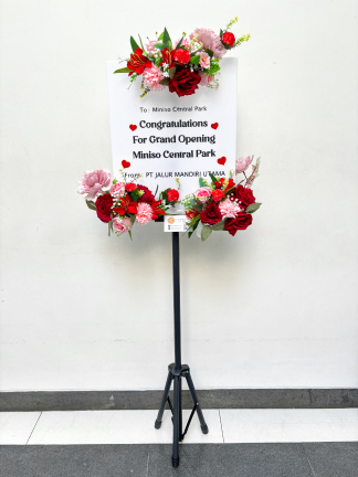 Pink Red Acrylic Flower Board