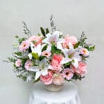 Lily White Pink Vase