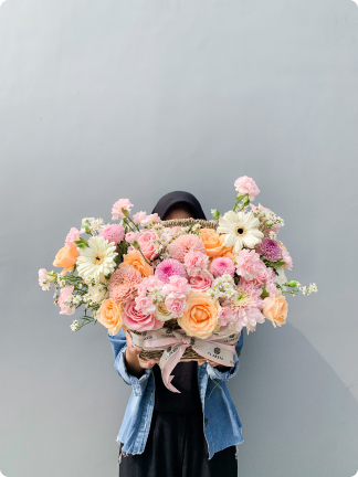 Pink Peach Basket