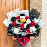 20 Red BW Rose Graduation