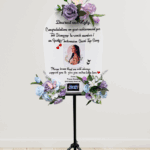 Purple Blue Acrylic Flower Board