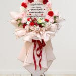 Artificial Pink Red Standing + Acrylic