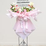 Artificial Sweet Pink Standing + Acrylic