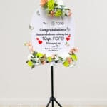 Green White Acrylic Flower Board