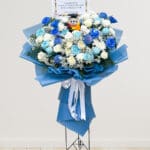 Ocean Blue Graduation Standing