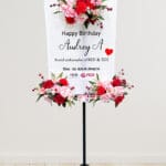 Red Pink Flower Board